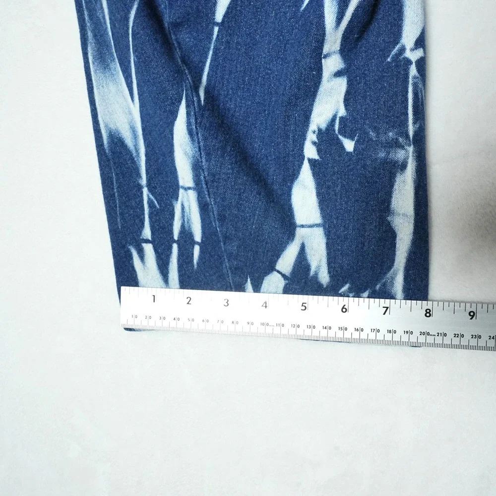 Levis Engineered Jeans LEJ 570 Mens 36x26 Blue White Tie Dye Loose Tapered Denim